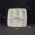 SC94 9'" 4 COMPARTMENT SUGARCANE LUNCH BOX WITH LID
