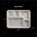 FT052& FT053; 5 COMPARTMENT SUGARCANE  DEEP TRAY LUNCH BOX WITH LID