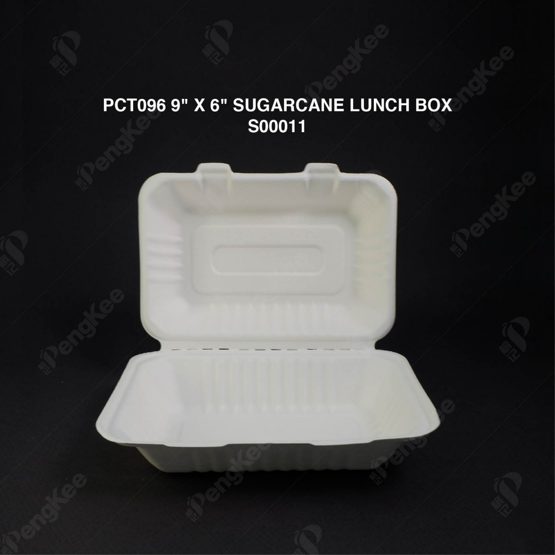 PCT096 9" X 6" SUGARCANE LUNCH BOX