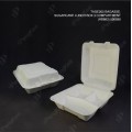 TAGE205 BAGASSE SUGARCANE LUNCH BOX 3 COMPARTMENT TAGE205 BAGASSE SUGARCANE LUNCH BOX 3 COMPARTMENT