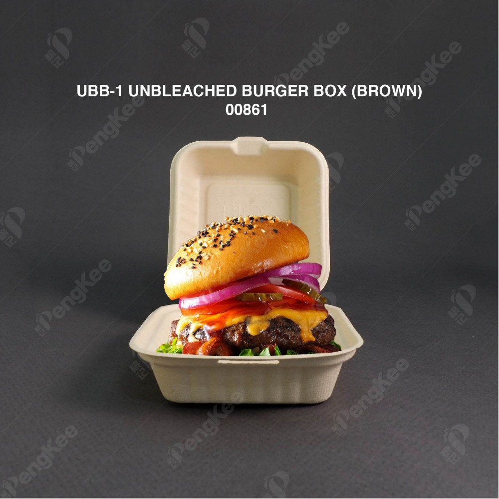 UBB-1 UNBLEACHED BURGER BOX (BROWN) 