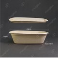 W303 1000ML SUGARCANE UNBLEACHED OVAL LUNCH BOX WITH LID W303 1000ML SUGARCANE UNBLEACHED OVAL LUNCH BOX WITH LID