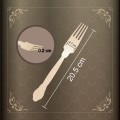 DS1129 205MM WOODEN FORK WITH ELEGANT HANDLE 桦木复古加劲餐叉 205*27*2mm (100'S X 10PKT/CTN)