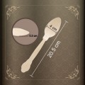DS1130 205MM WOODEN SPOON WITH ELEGANT HANDLE 桦木复古加劲餐匙 205*40*2mm (100'S X 10PKT/CTN)