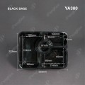 YA380 PP PLASTIC CONTAINER 3 COMPARTMENT LUNCH BOX WITH SAUCE COMPARTMENT (BLACK BASE) WITH LID YA380 PP PLASTIC CONTAINER 3 COMPARTMENT LUNCH BOX WITH SAUCE COMPARTMENT (BLACK BASE) WITH LID