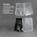 YA380 PP PLASTIC CONTAINER 3 COMPARTMENT LUNCH BOX WITH SAUCE COMPARTMENT (TRANSPARENT BASE) WITH LID YA380 PP PLASTIC CONTAINER 3 COMPARTMENT LUNCH BOX WITH SAUCE COMPARTMENT (TRANSPARENT BASE) WITH LID