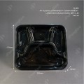 PP PLASTIC CONTAINER 4 COMPARTMENT LUNCH BOX (BLACK BASE) WITH LID YA495 PP PLASTIC CONTAINER 4 COMPARTMENT LUNCH BOX (BLACK BASE) WITH LID YA495