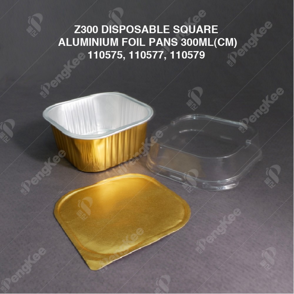 Z300 DISPOSABLE SQUARE ALUMINIUM FOIL PANS 300ML