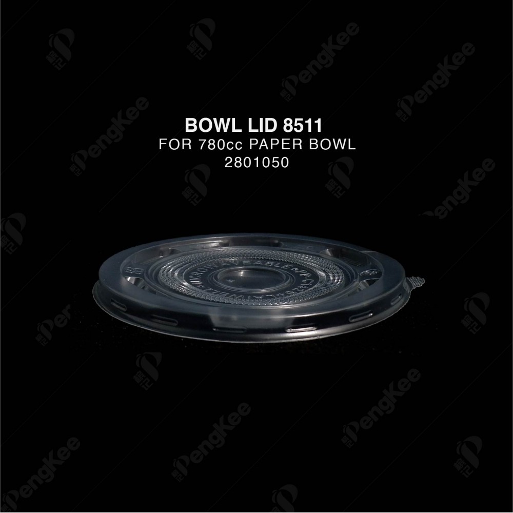 BOWL LID 8511 FOR PaB780cc/PaB850cc/PaB1000cc PAPER BOWL (50'S X 12PKT/CTN