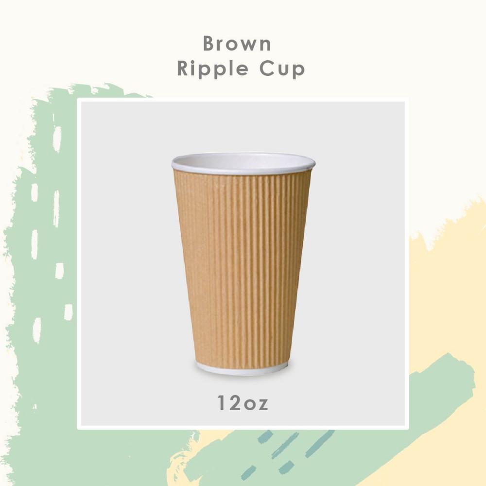 12OZ RIPPLE WALL HOT CUP (BROWN) (M) (500PCS/CTN)