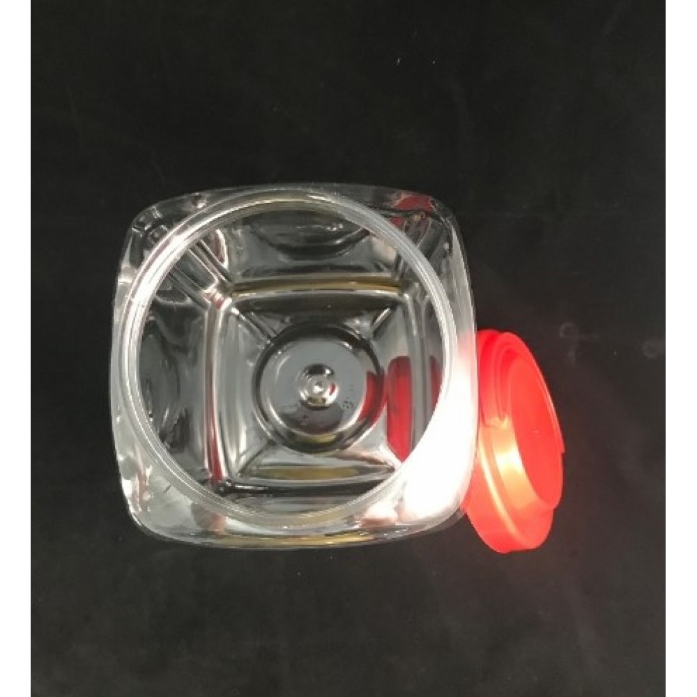 TP928 (H) PLASTIC JAR C/W RED SCREW CAP (RED) (PC)