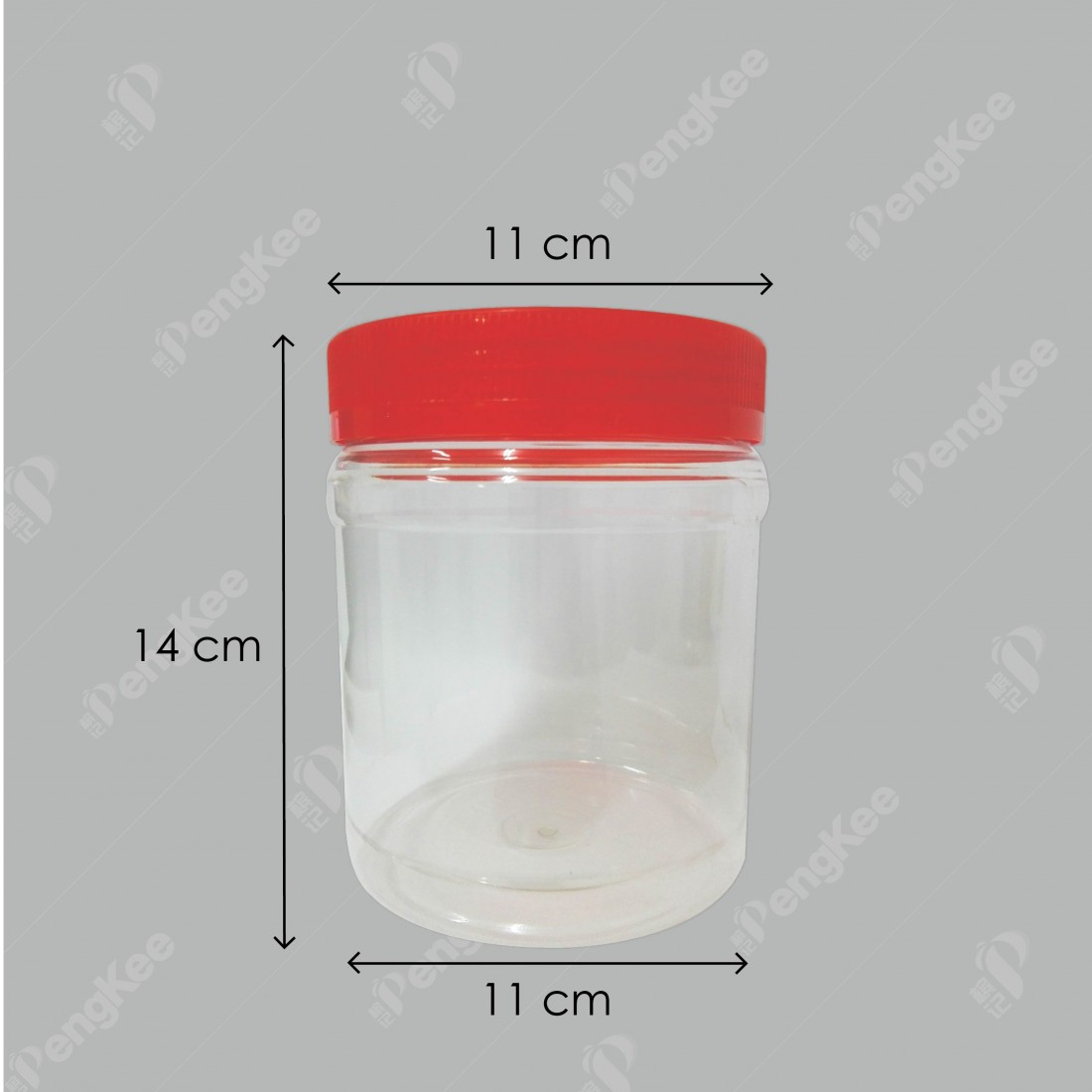 TP106 PLASTIC JAR C/W SCREW CAP (RED) (1PC) (64'S/BAG)