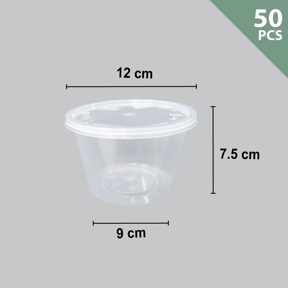 PLASTIC CONTAINER MS20 (540ml) (ROUND) (50'S+/- X 10PKT)