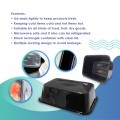PLASTIC CONTAINER LUNCH BOX 700ML BLACK (RECTANGULAR) YA392 (CM) (50'S X 6PKT)