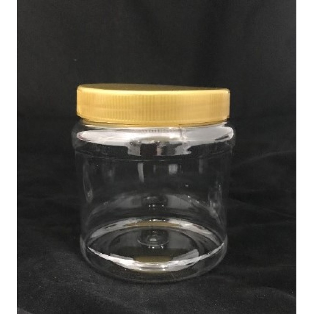 TP102 PLASTIC JAR C/W SCREW CAP (GOLD) (PC)