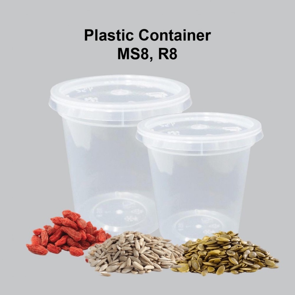 PLASTIC CONTAINER MS8 (+/-100'S) (10PKT/CTN X 50'S)