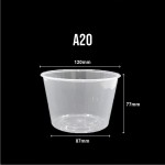 PLASTIC CONTAINER A20 (ROUND) (50'S/PKT)