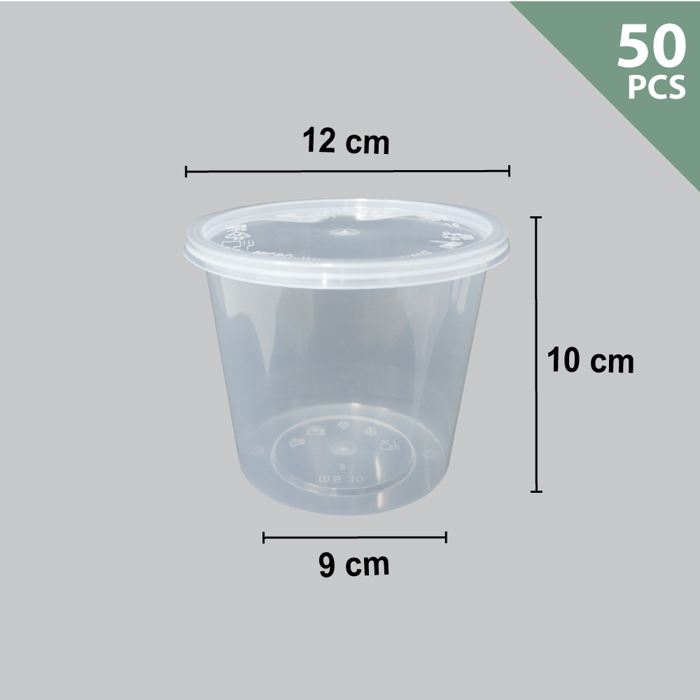 PLASTIC CONTAINER MS30 (745ml) (ROUND) (50'S X 10 PKT)