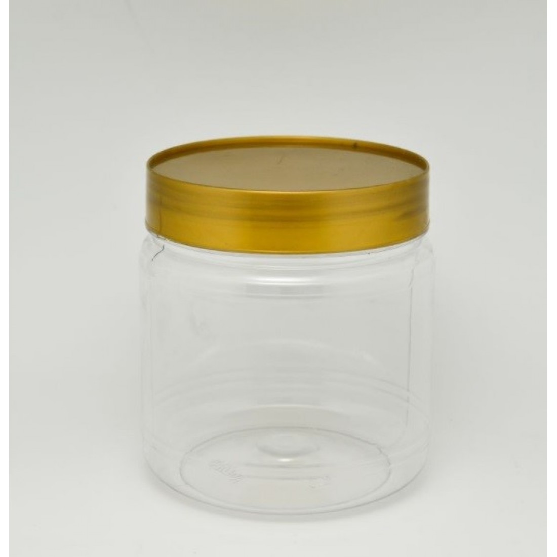 BP0701 0.7L (round 96mm) PLASTIC BOTTLE C/W SCREW LID (GOLD) (10'S) (100'S/BAG)