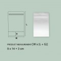 WHITE PAPER METALLIZED FOIL STAND UP ZIP LOCK BAG 9CM X 14CM + 3CM 白皮纸站立自封 (内层铝箔膜) (100'S)