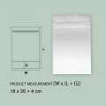 WHITE PAPER METALLIZED FOIL STAND UP ZIP LOCK BAG 18CM X 26CM + 4CM 白皮纸站立自封 (内层铝箔膜)  (100'S)