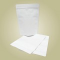 WHITE PAPER METALLIZED FOIL STAND UP ZIP LOCK COFFEE BAG W/VALVE 18CM X 26CM +4CM 白皮纸(内层铝箔膜)站立自封咖啡袋+气阀 