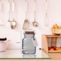 BOTTLE SHAPE SEAL ZIPPER STORAGE CLEAR PLASTIC BAG (WOODEN CAP DESIGN)  