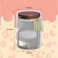 BOTTLE SHAPE SEAL ZIPPER STORAGE CLEAR PLASTIC BAG (BROWN CAP DESIGN)14*21.5+8CM  (50'S)