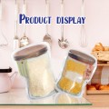 BOTTLE SHAPE SEAL ZIPPER STORAGE CLEAR PLASTIC BAG(RED CAP DESIGN) 11*15.5+6CM  (50'S)