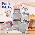BOTTLE SHAPE SEAL ZIPPER STORAGE CLEAR PLASTIC BAG(RED CAP DESIGN) 11*15.5+6CM  (50'S)