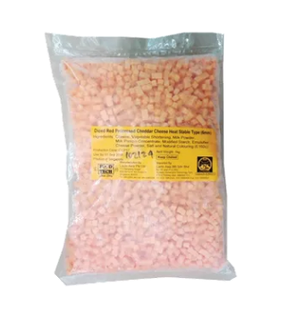 HEAT STABLE DICED CHEESE 6MM (RED) (1KG) 10PKT/CTN