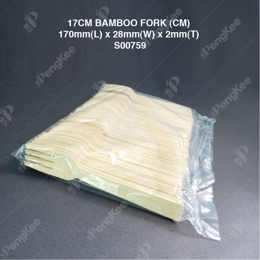 17CM BAMBOO FORK (CM) 170mm(L) x 28mm(W) x 2mm(T) 100'S X 50PKT