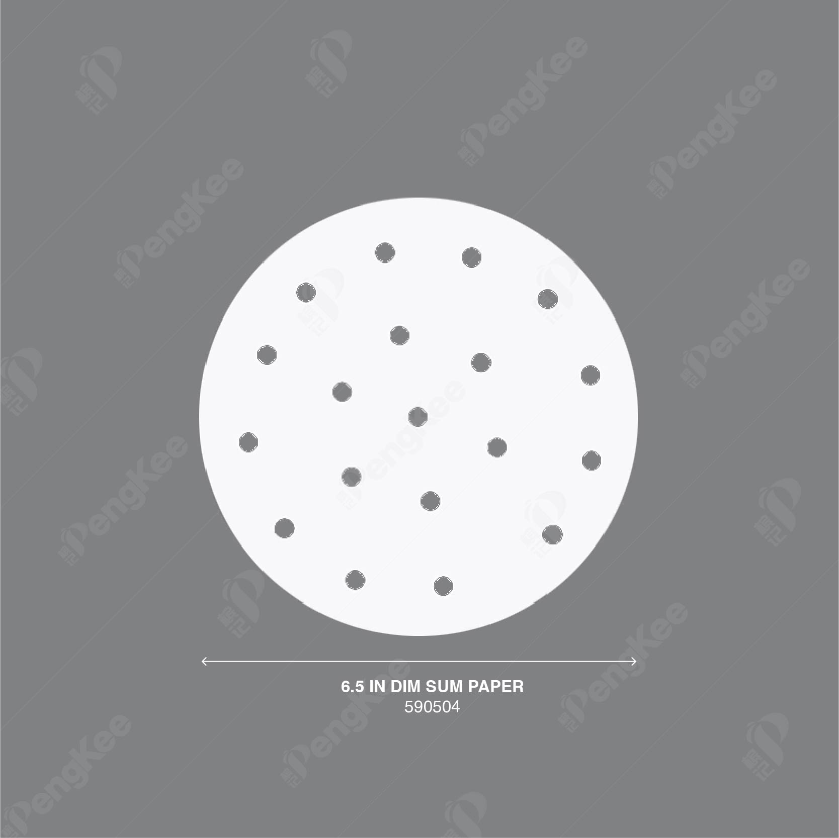 6.5" DIM SUM PAPER 蒸笼纸 DS165 (400'S) (60PKT/CTN)