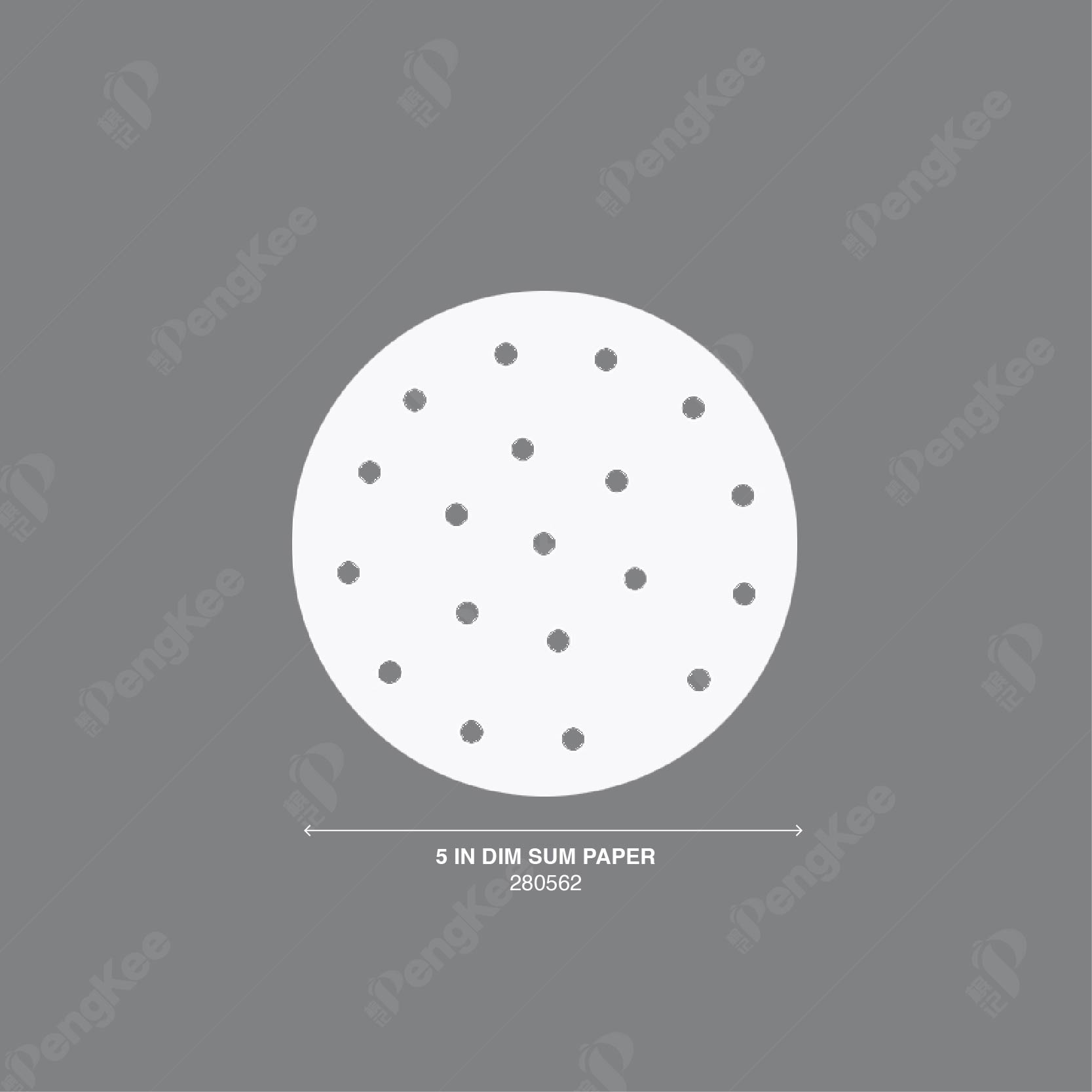 5" DIM SUM PAPER 蒸笼纸 PS127 (400'S) (80PKT/CTN)