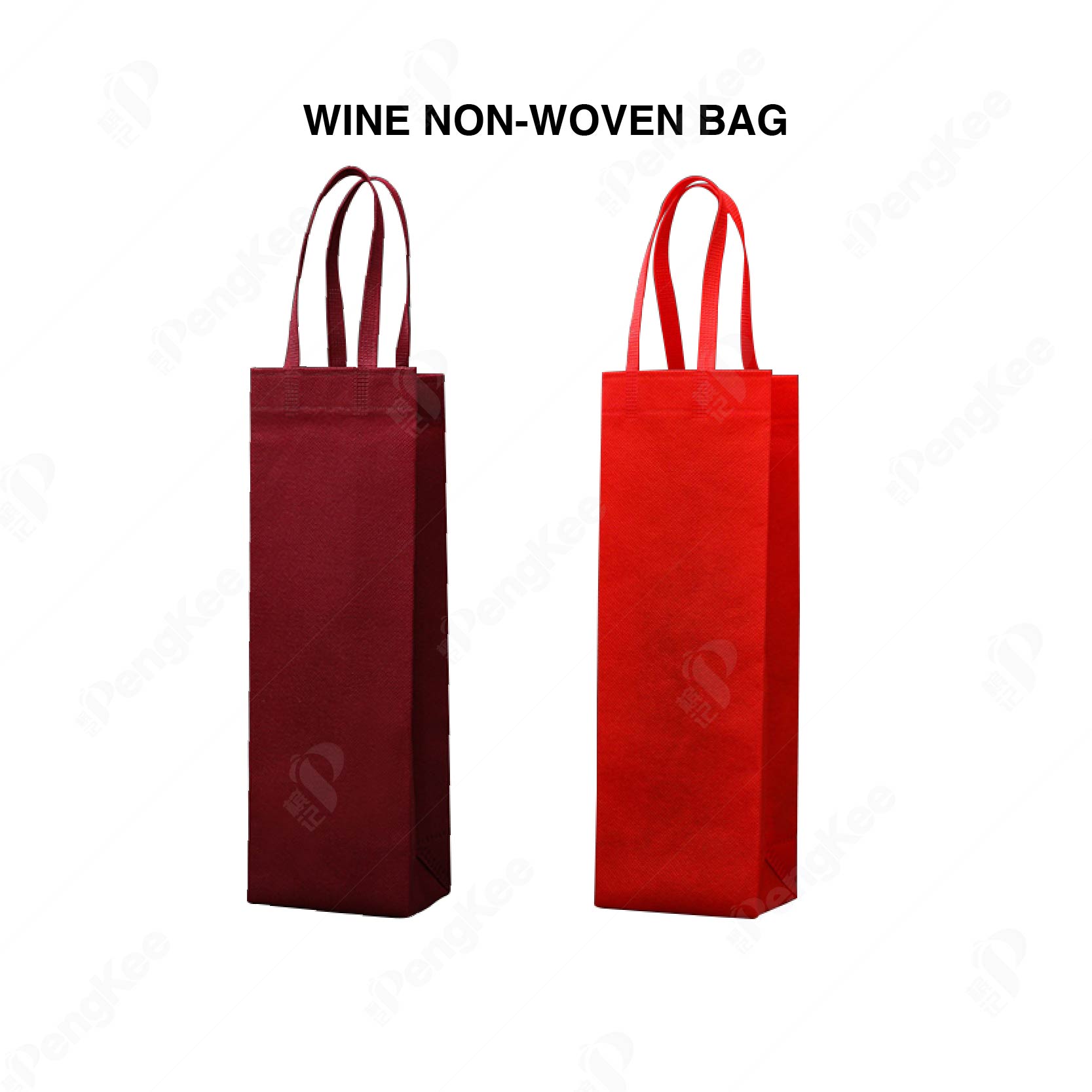 WINE NON-WOVEN BAG (CM) 红酒无纺布手提袋 (L12 * W8 * H35 (cm)