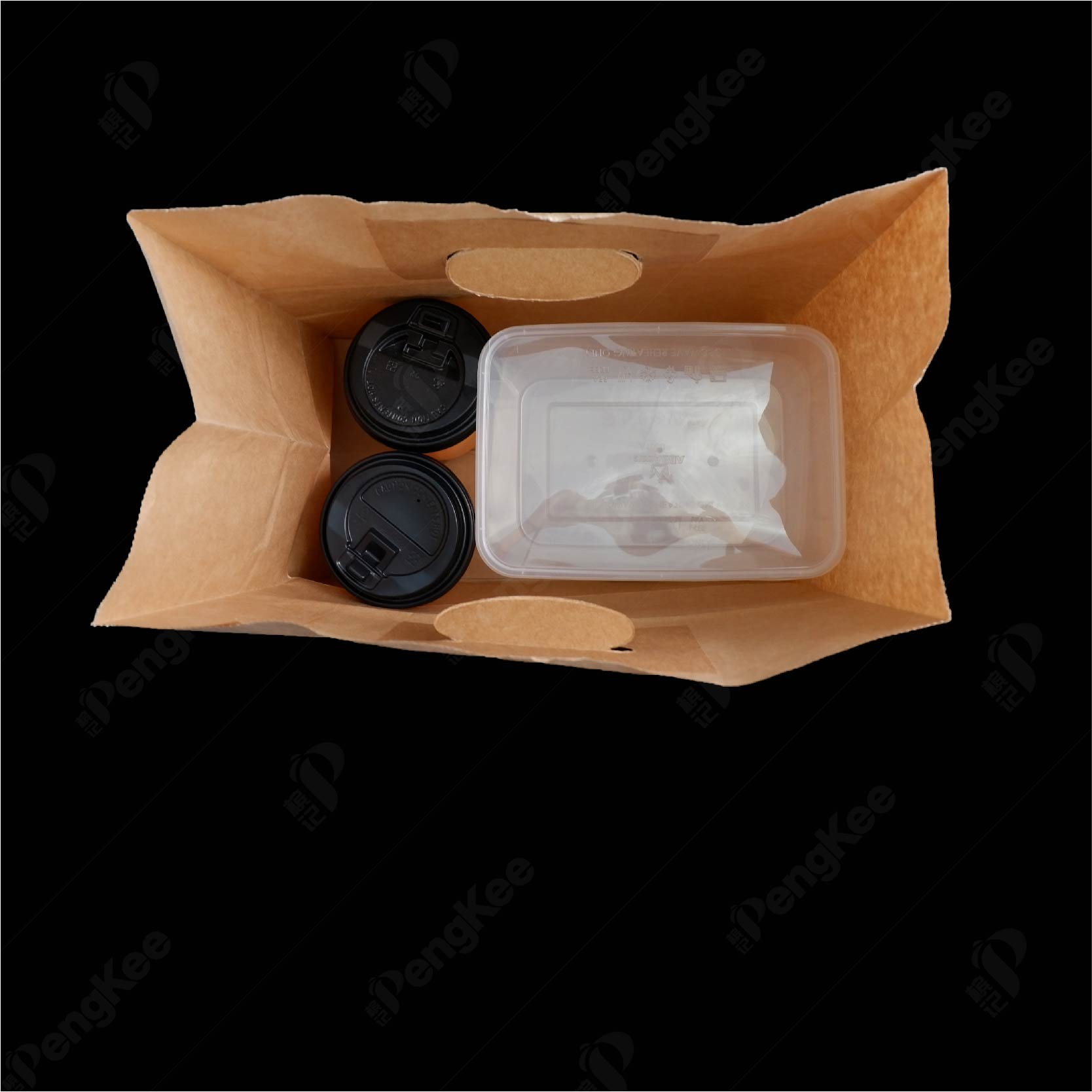 BROWN D-CUT HANDLE PAPER BAG (PLAIN BROWN) 28x28+15 (CM)