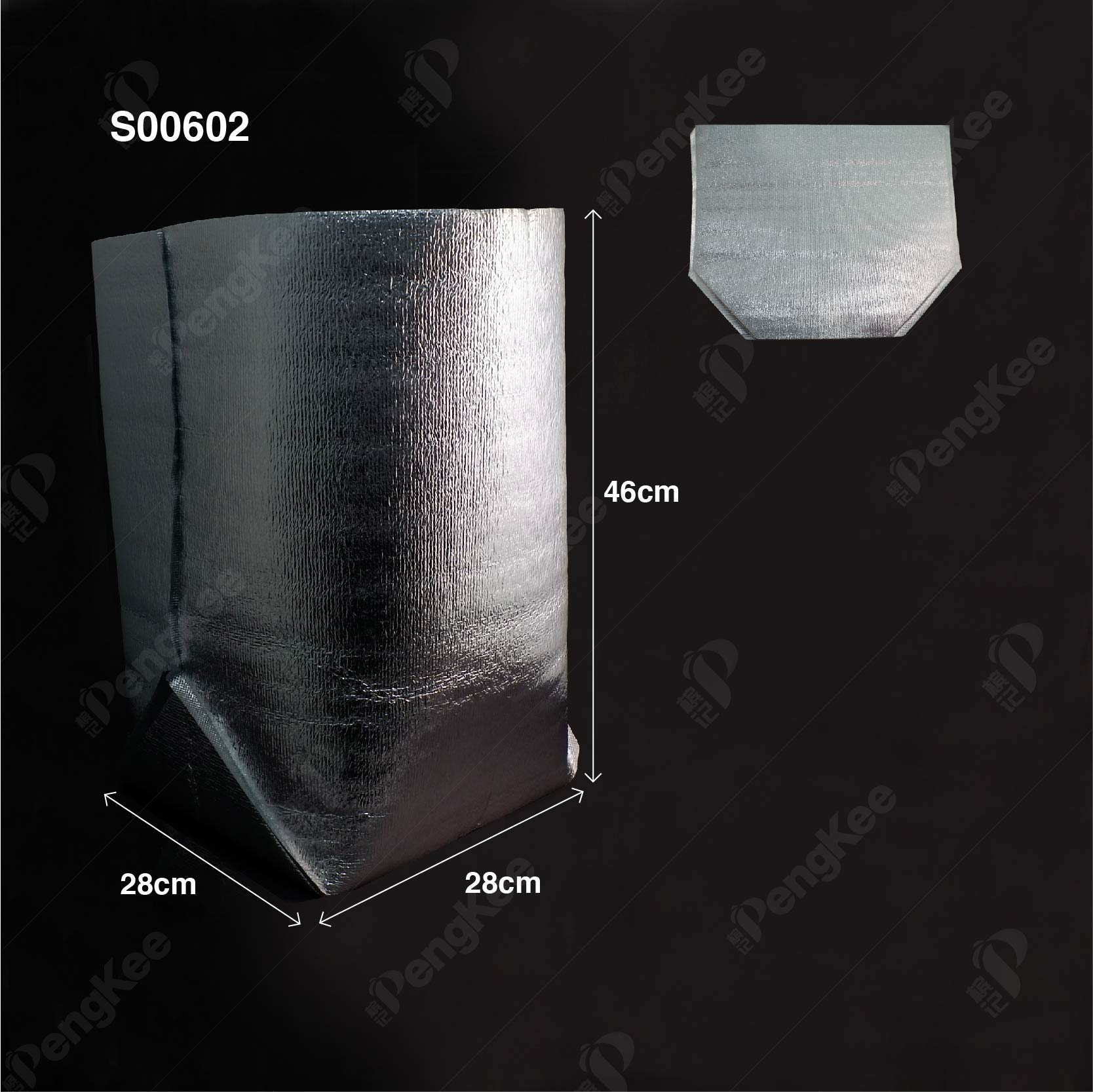 ALUMINUM FOIL PEARL COTTON INSULATION BAG (L28 * W28 * H46CM +3MM) 铝箱珍珠保温袋 (20'S)