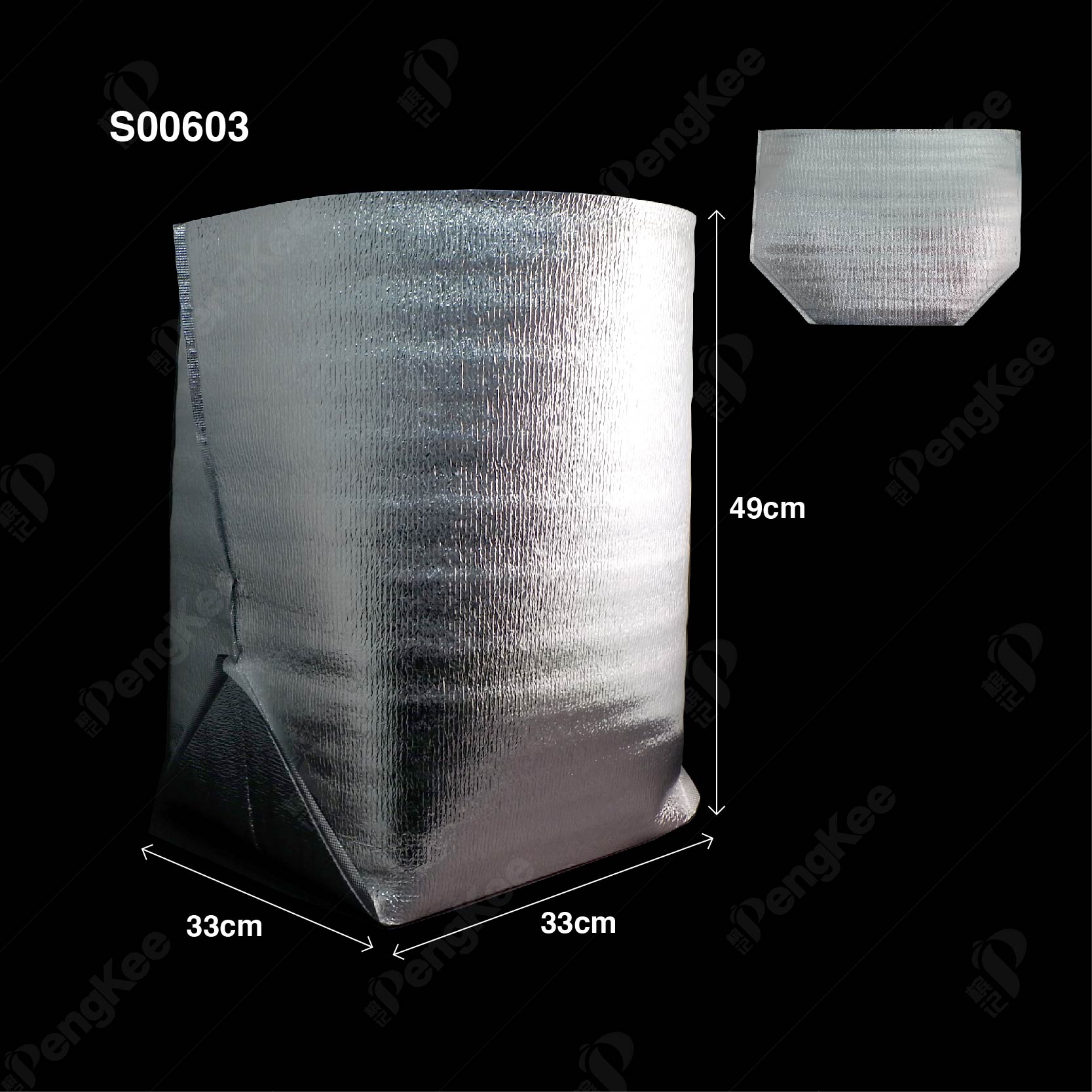 ALUMINUM FOIL PEARL COTTON INSULATION BAG (L33 * W33 * H49CM +3MM) 铝箱珍珠保温袋 (20'S)