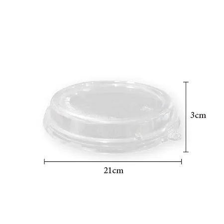 JS-B850L RPET LID FOR 850ML SUGARCANE BIO UNBLEACHED SALAD BOWL (125'S X 4PKT/CTN) ks