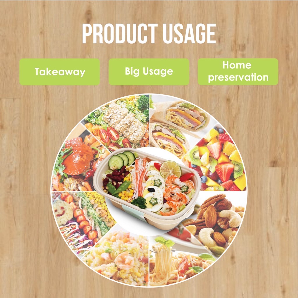 BH-01 850ML SUGARCANE UNBLEACHED SNACK BOX (50'S X 10PKT)