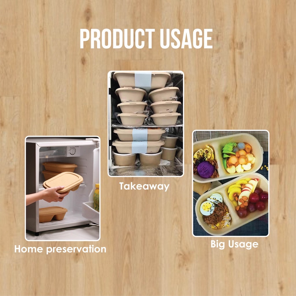 BH-02 850ML SUGARCANE UNBLEACHED SNACK BOX (50'S X 10PKT)