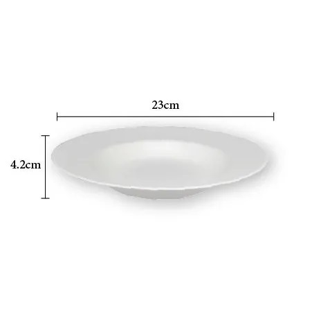 P208 9" (23CM) SUGARCANE DEEP PLATE (50'S X 12PKT/CTN)