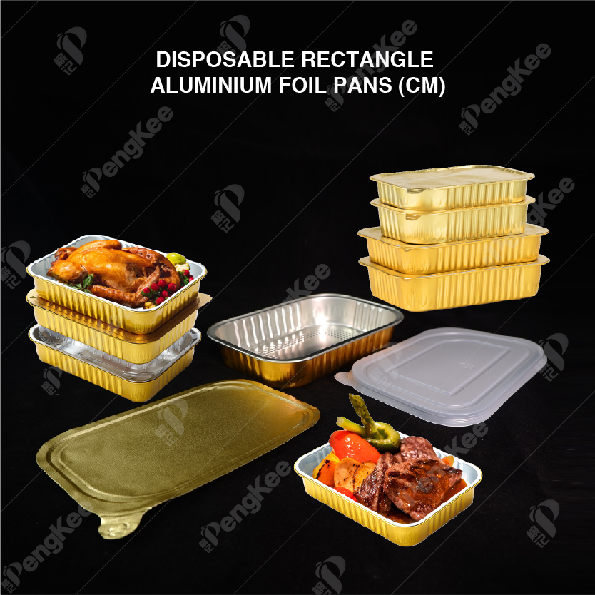 C680 DISPOSABLE RECTANGLE ALUMINIUM FOIL PANS 680ML
