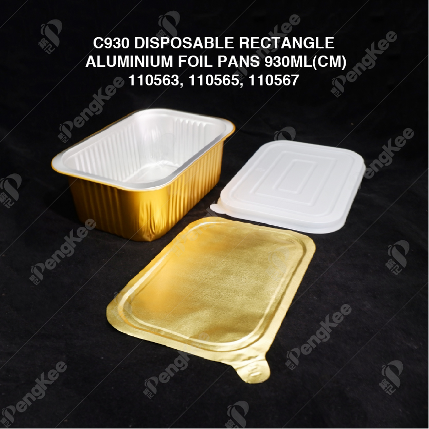 C930 DISPOSABLE RECTANGLE ALUMINIUM FOIL PANS 930ML