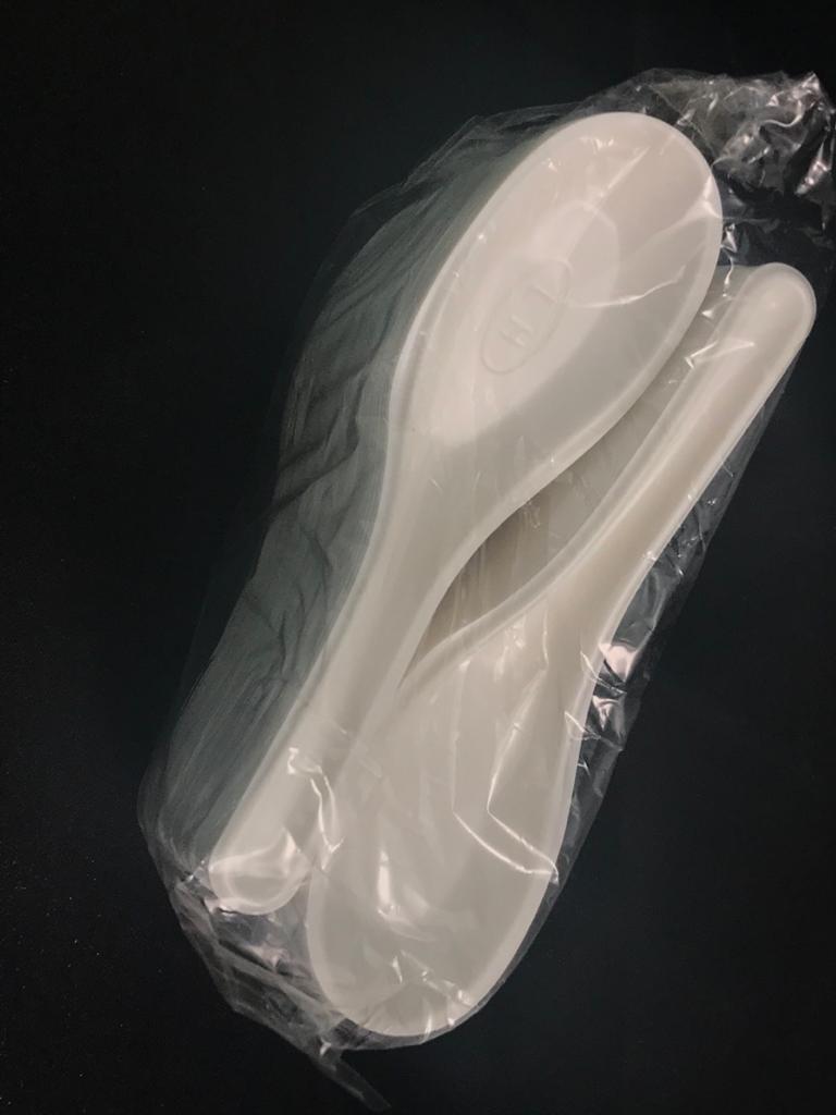 SHANGHAI CHINESE SPOON (CLEAR/WHITE) (+-90'S) (30PKT/CTN) /FOAMING