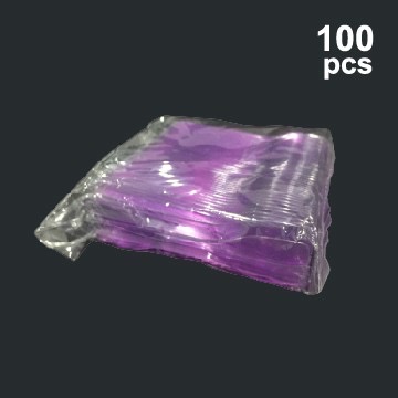 4.15" ICE CREAM SPOON (CLEAR - ASSTD COL) (+-100'S) (20PKT/CTN)