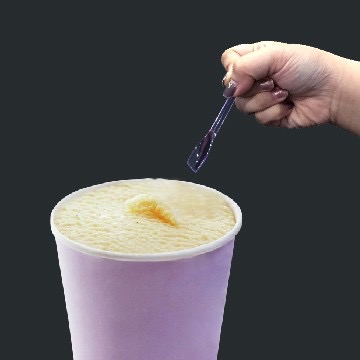 4.15" ICE CREAM SPOON (CLEAR - ASSTD COL) (+-100'S) (20PKT/CTN)