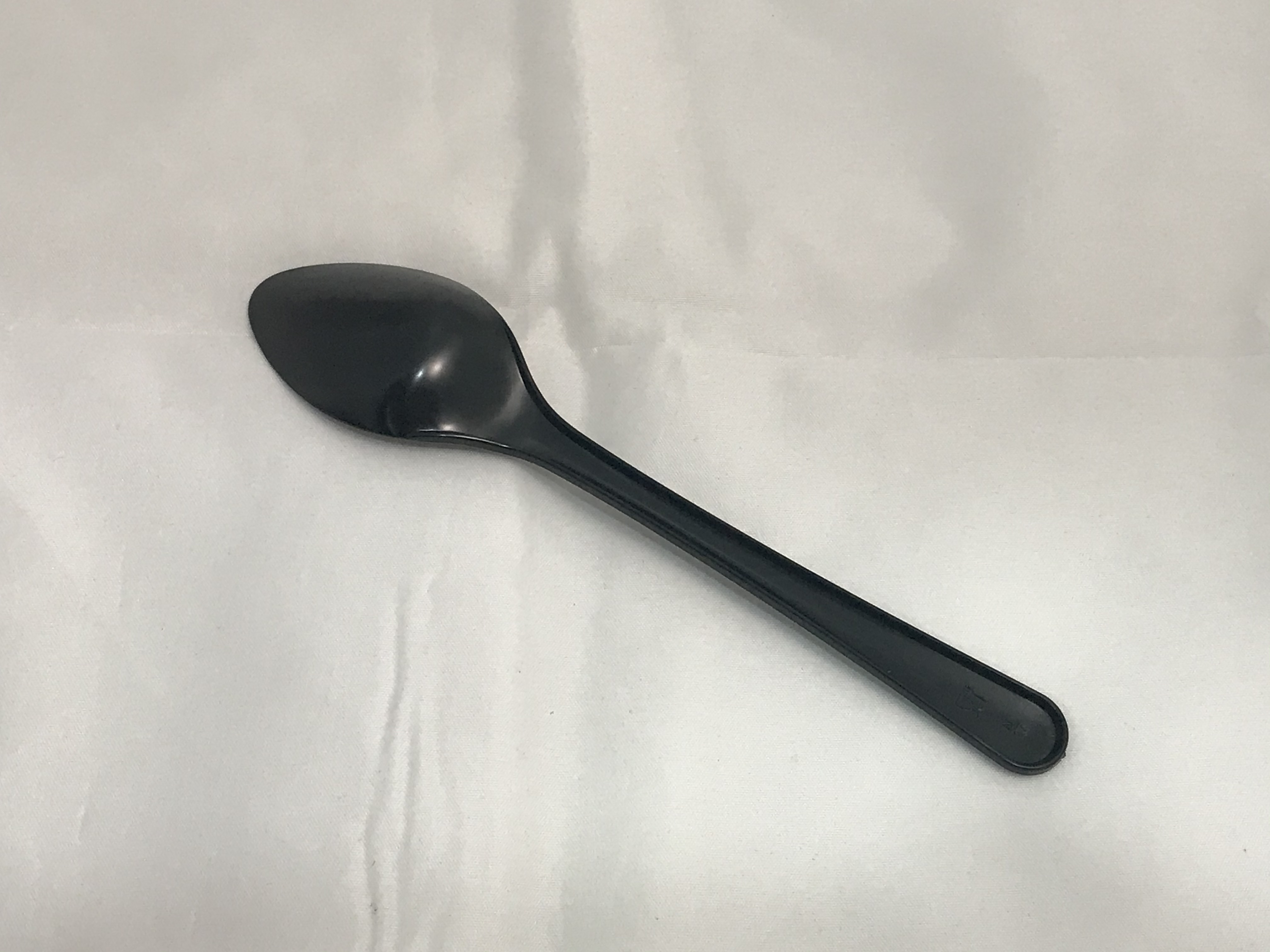 7" (180MM) LUXURY PLASTIC CUTLERY SPOON (BLACK) (50'S+-)  (40PKT/CTN)