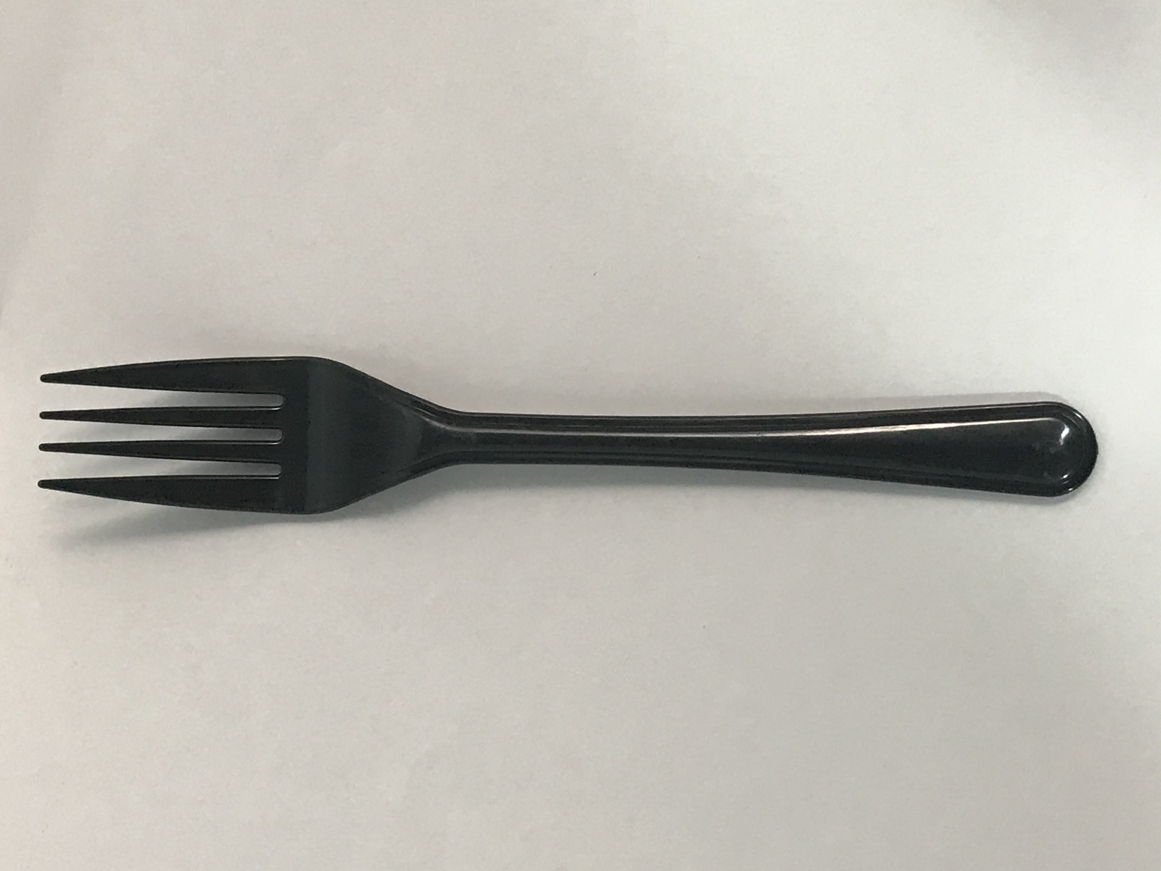 7" (180MM) LUXURY PLASTIC CUTLERY FORK (BLACK) (50'S+-) (40PKT/CTN)