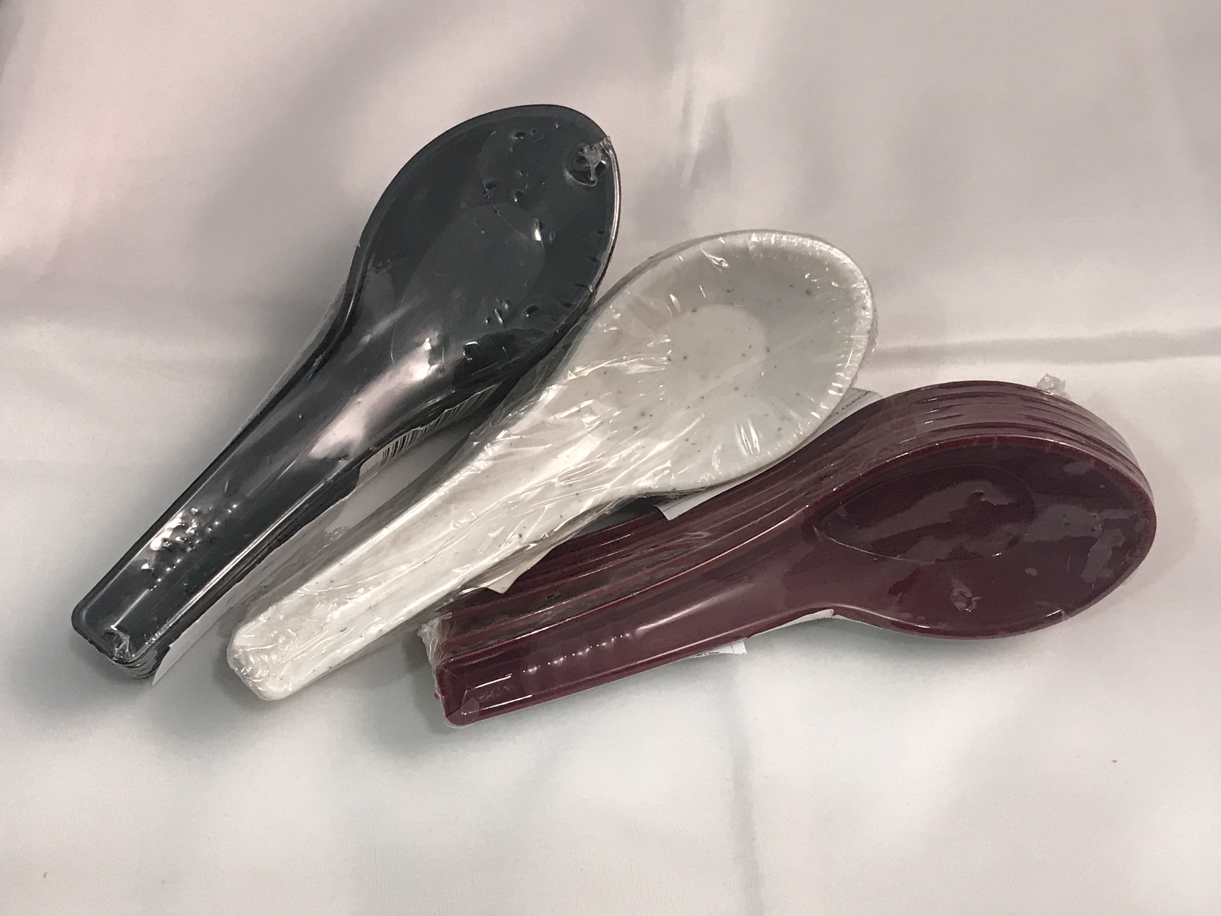 SOUP SPOON S-01 (5")(6PCS/PKT)(BLACK)